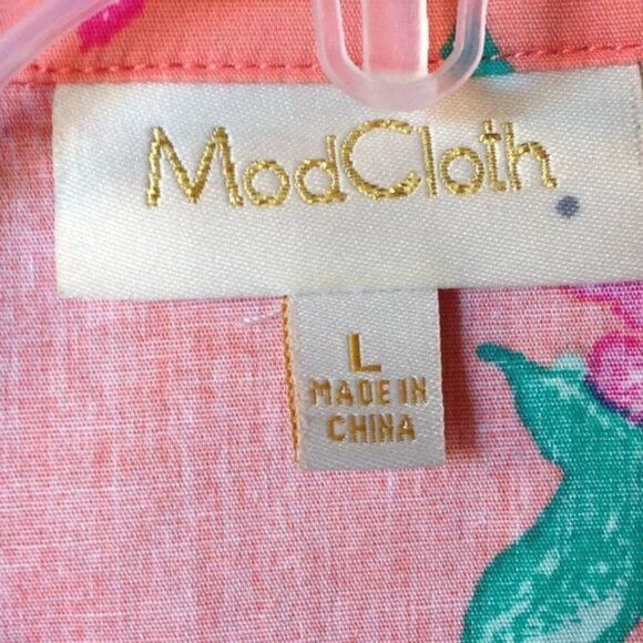 Anthropologie | ModCloth Tie-Front Crop Top Multicolor Large - Picture 6 of 6